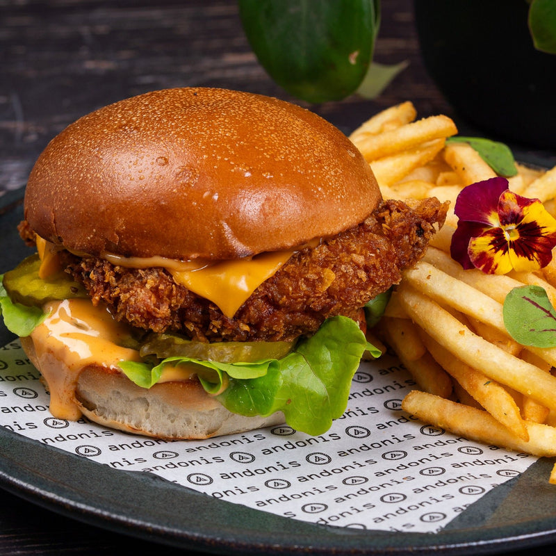 CRISPY AF CHICKEN BURGER