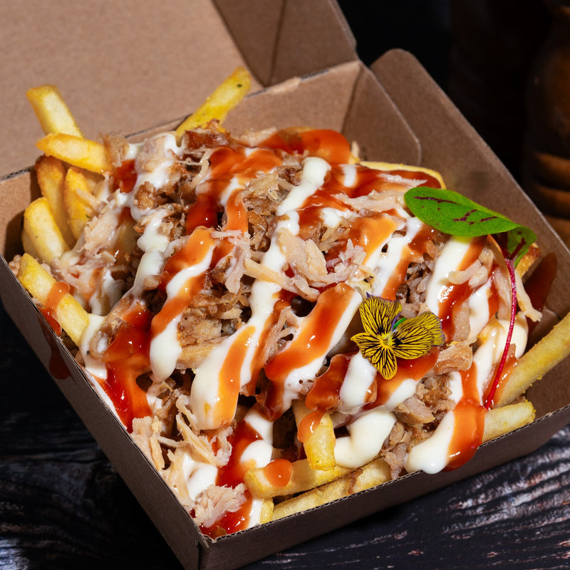CHEEZY 'N' LOADED PULLED PORK BOX